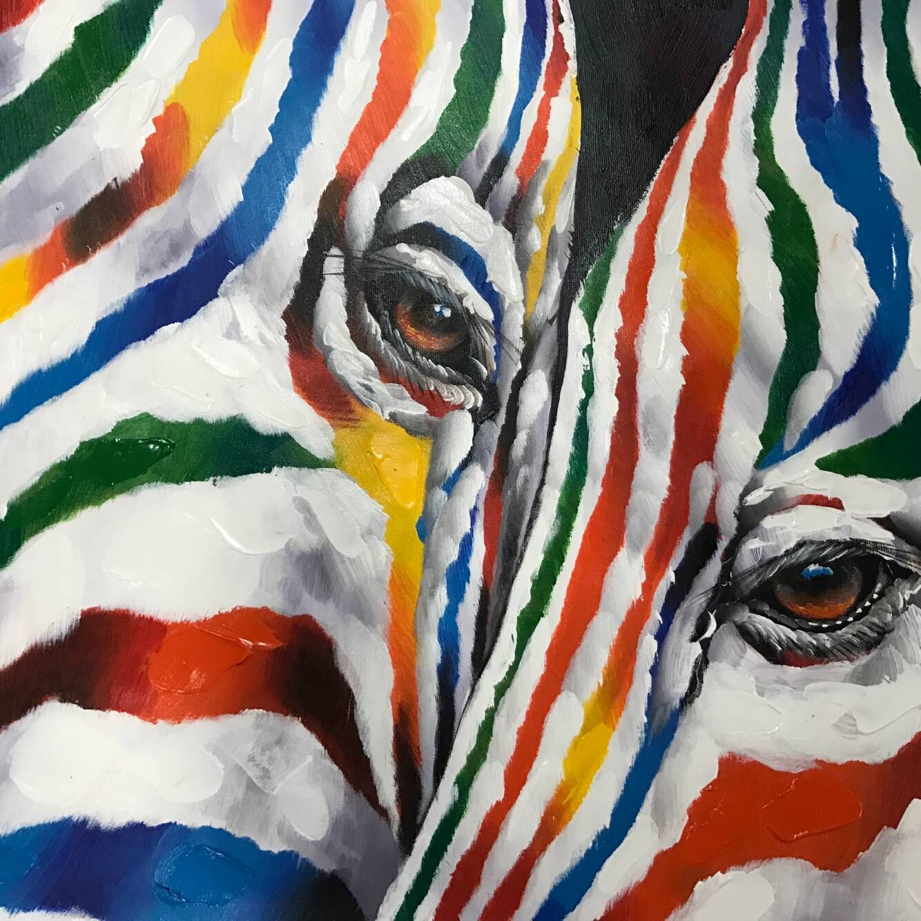 【双十二】唐毅峰 《彩斑马系列》 布面油画