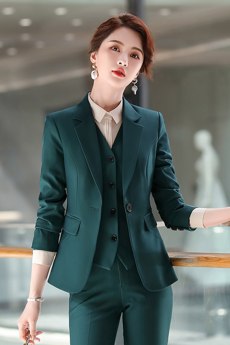 正装女套装2020秋冬季新款气质教资面试服经典一粒扣商务经理办公