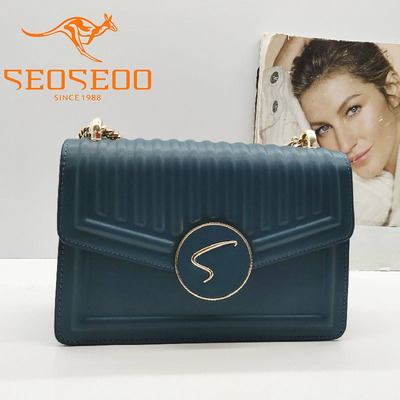 seoseoo南奥袋鼠女包链条方形790799气潮单肩包小方包