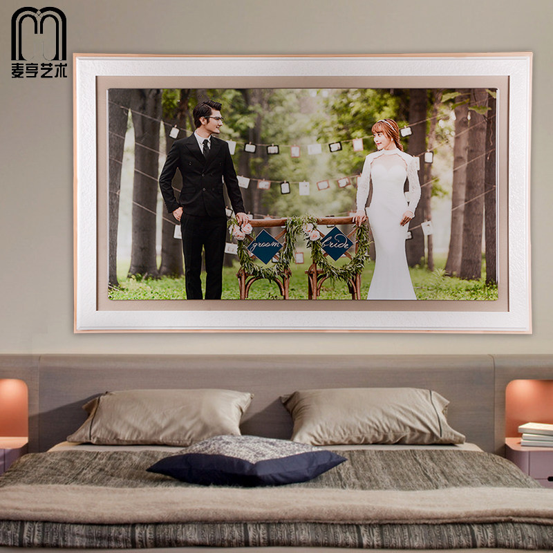 原创品牌婚纱照40寸木相框 相册照片墙相片摆台 定制韩式简约现代