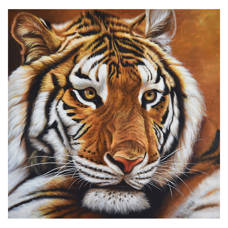 张英娟《虎头》布面油彩