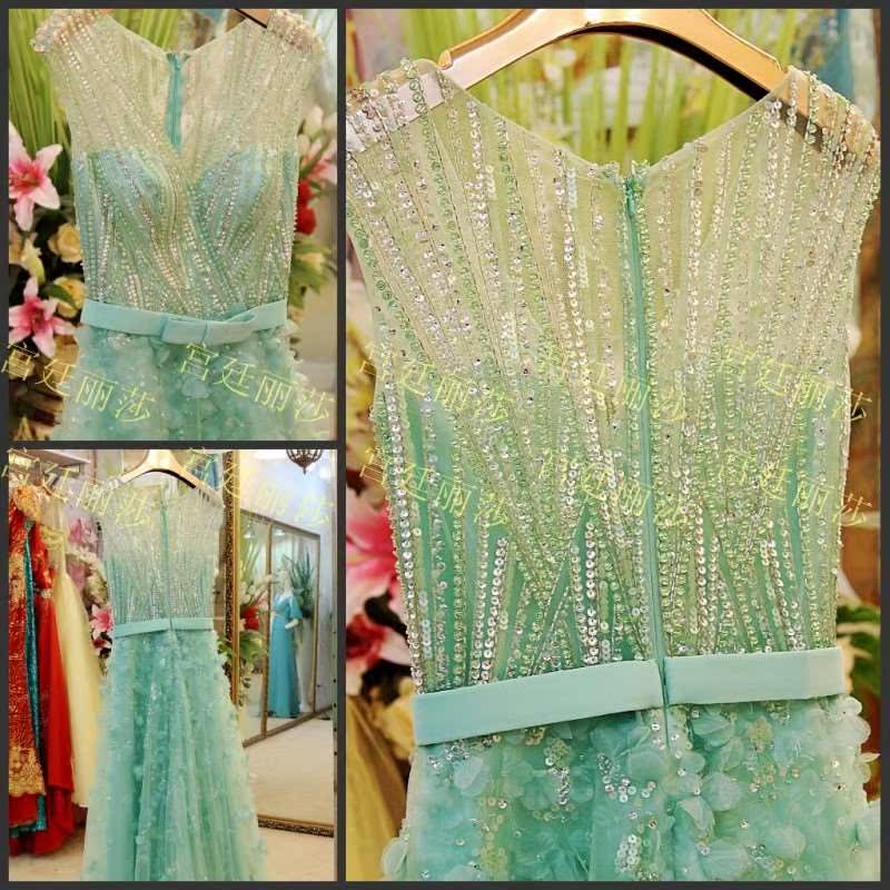 2019 Spring new pattern banquet Evening dress Host wedding bride marry Wedding dress Toast clothing Bridesmaid Dresses leasein the Women's clothing/Boutique , Wedding/Cheongsam/Formal dress , Formal dress/Evening category - from Buy2taobao.com to provide professional Taobao agent buy service