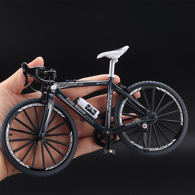 自行车模型合金仿真摆件山地公路越野可折叠迷你单车玩具男孩礼物