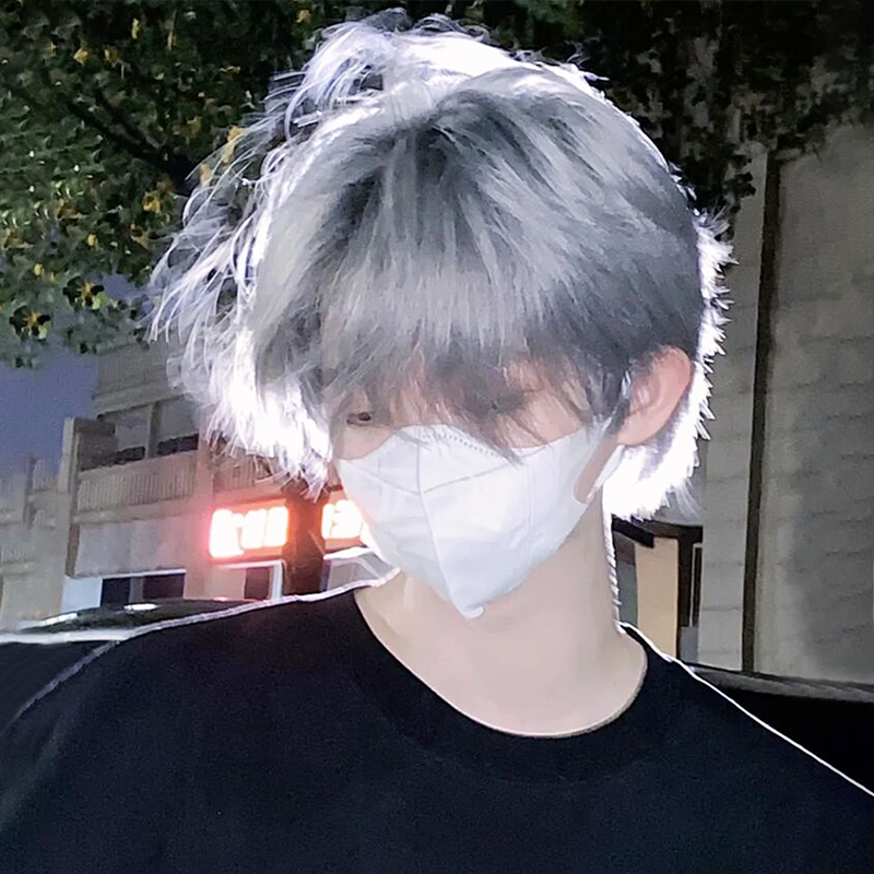 假发男韩版帅气奶奶灰优惠专场