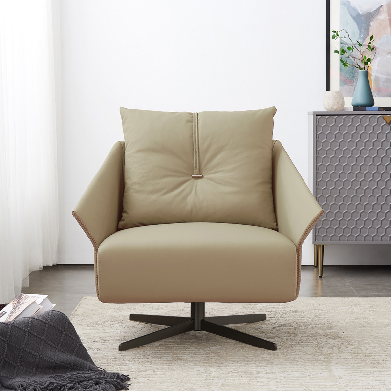 意式极简单人沙发椅轻奢客厅休闲蜗牛椅北欧现代设计师懒人老虎椅