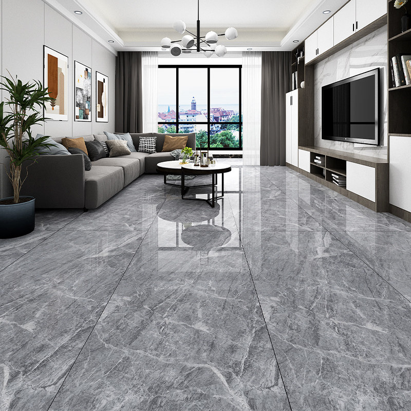 墙砖瓷砖750x1500客厅地板砖灰色简约现代家用电视背景墙防滑地砖