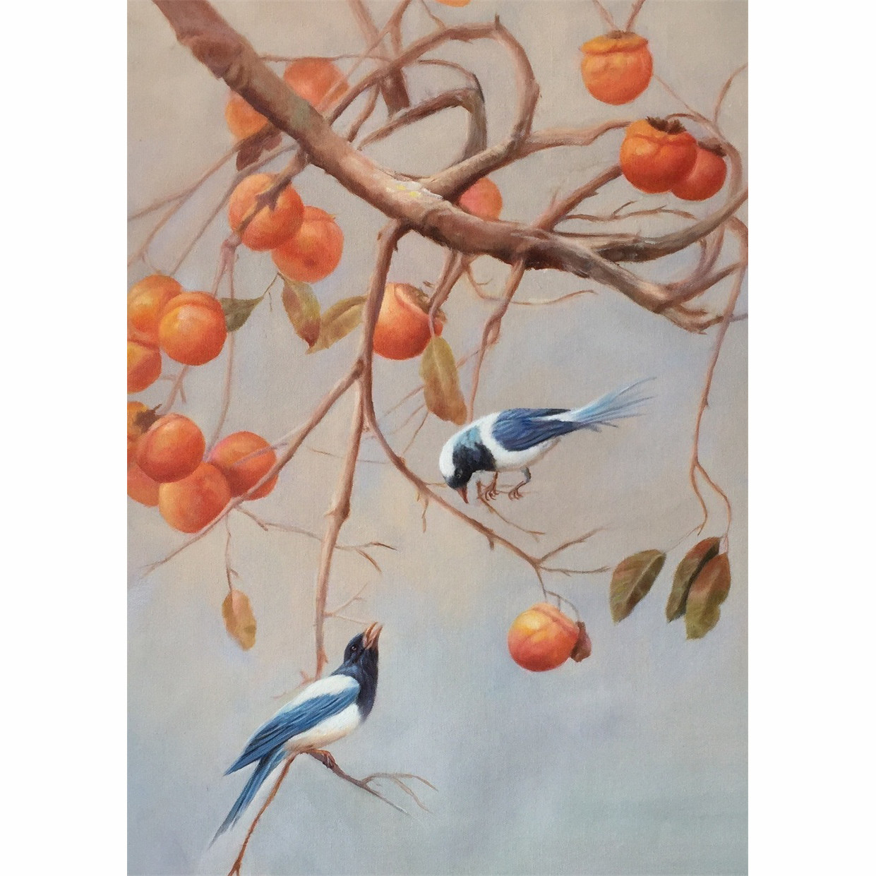 黄晓玉《喜上枝头事事顺》实力派画家