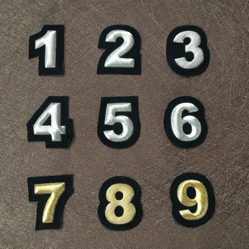 数字字母补丁贴 纯手工刺绣 diy 风趣可爱 金属丝印度丝 徽章——红星