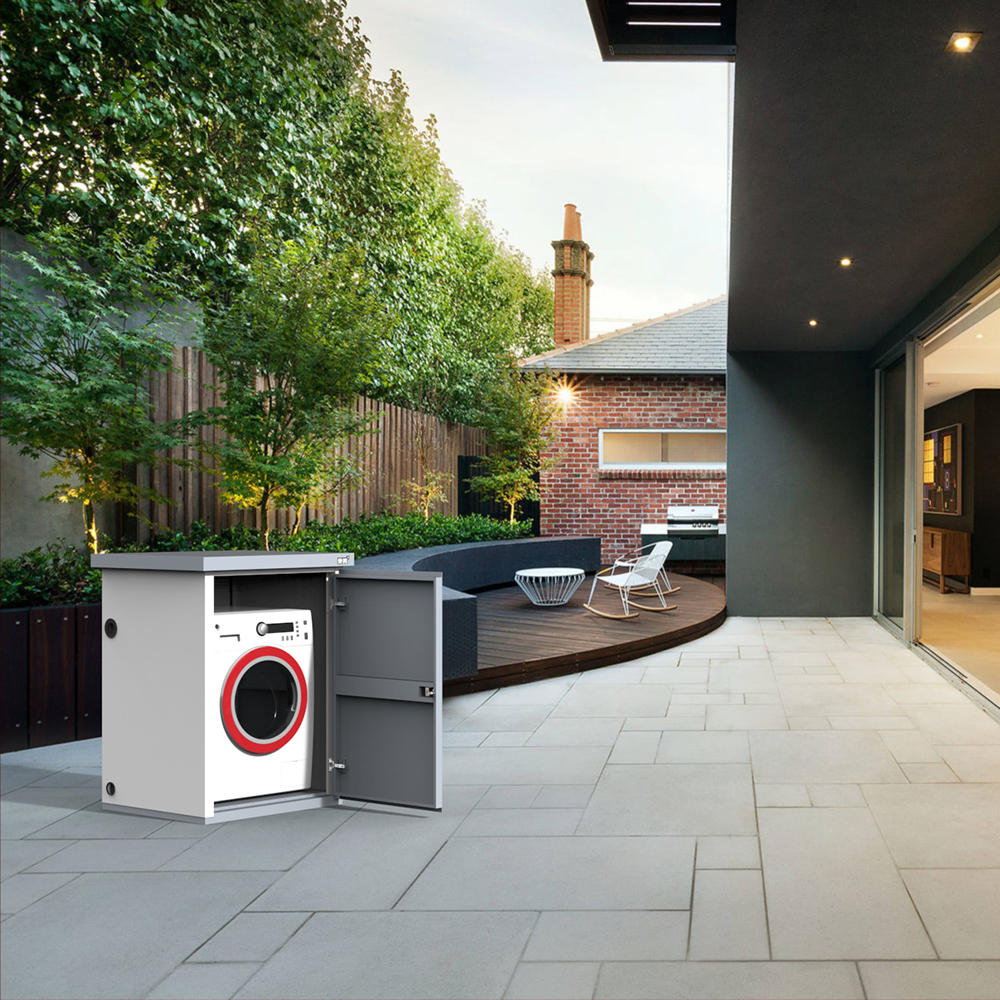 莫腾户外储物柜的优惠券大全—莫腾户外单体滚筒10公斤洗衣机柜金属