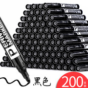 200 marker pens black oily big head pen hook line pen thick waterproof mark large capacity extra large non-erasable logistics courier special box head marker pen does not fade single head