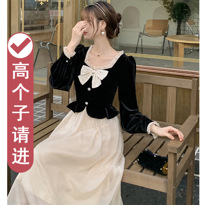 175女生秋冬连衣裙收腰超长裙子到脚踝小众38原价￥178￥168原价