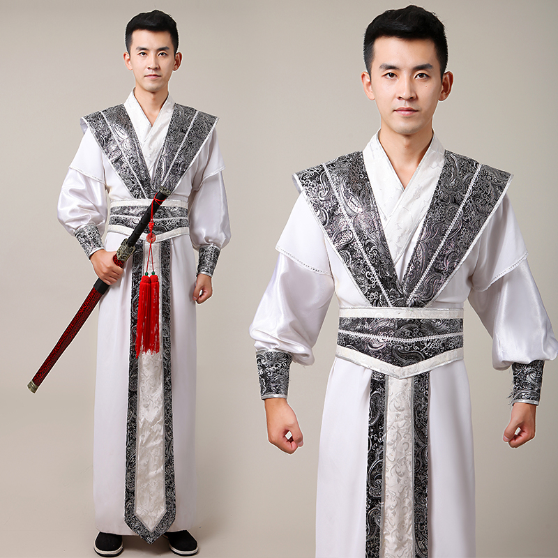 古装男书生唐朝汉服飘逸毕业班服仙气侠客侍卫服装影视舞台演出服|ruв категории Мужская одежда, национальная одежда - от Buy2taobao.com для оказания профессиональной услуги покупки агента Taobao