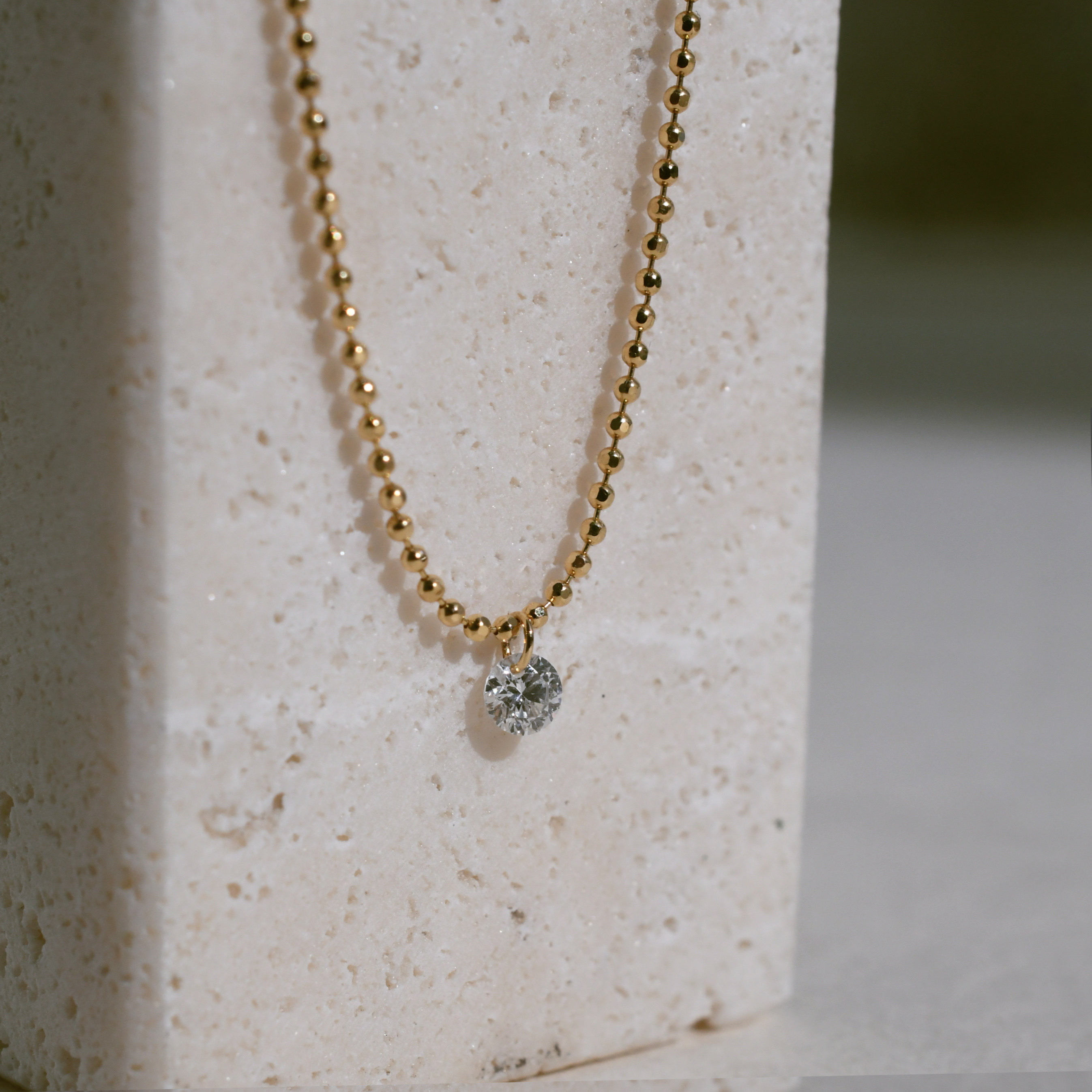 bardeen单颗钻石锁骨链裸钻18k金送女友设计项链轻奢小众高级感优惠券