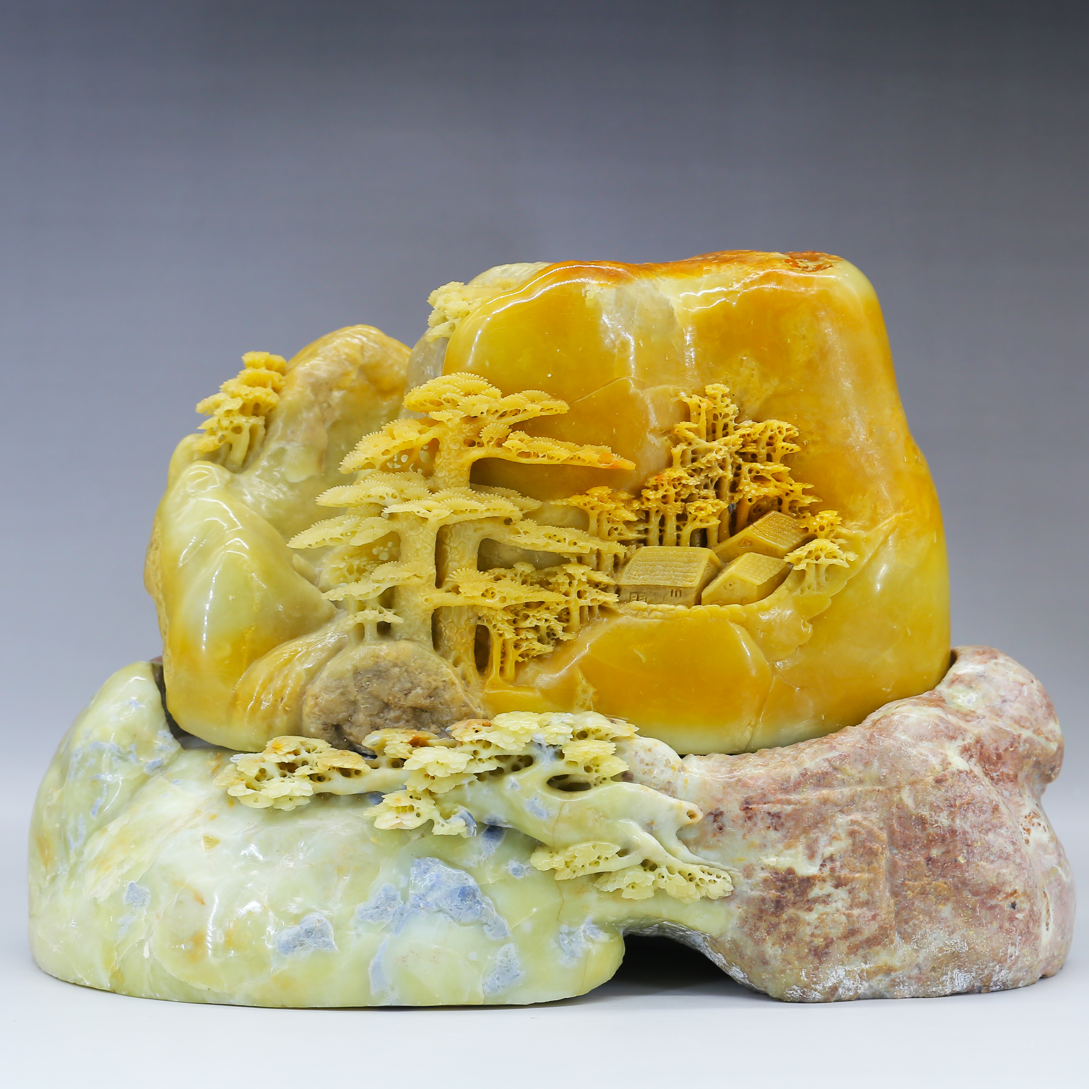 【山水】青田石雕 雕工精湛 馈赠佳品