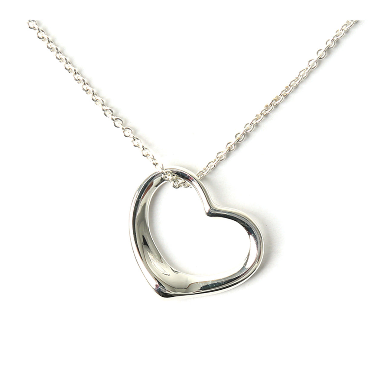 [9.5新]蒂芙尼tiffany女士925纯银空心桃心坠项链