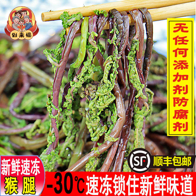 顺丰包邮东北特产山野菜新鲜速冻猴腿野生山菜蘸酱菜