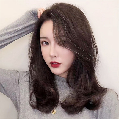 网红中分刘海假发女八字刘海假发片自然无痕两侧偏分发际线贴发片