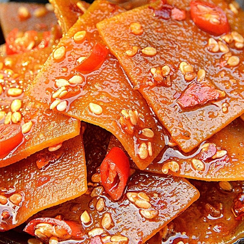 特价超薄辣条_湖南特产平江豆干500g辣条零食香干自制卤味小吃豆腐干