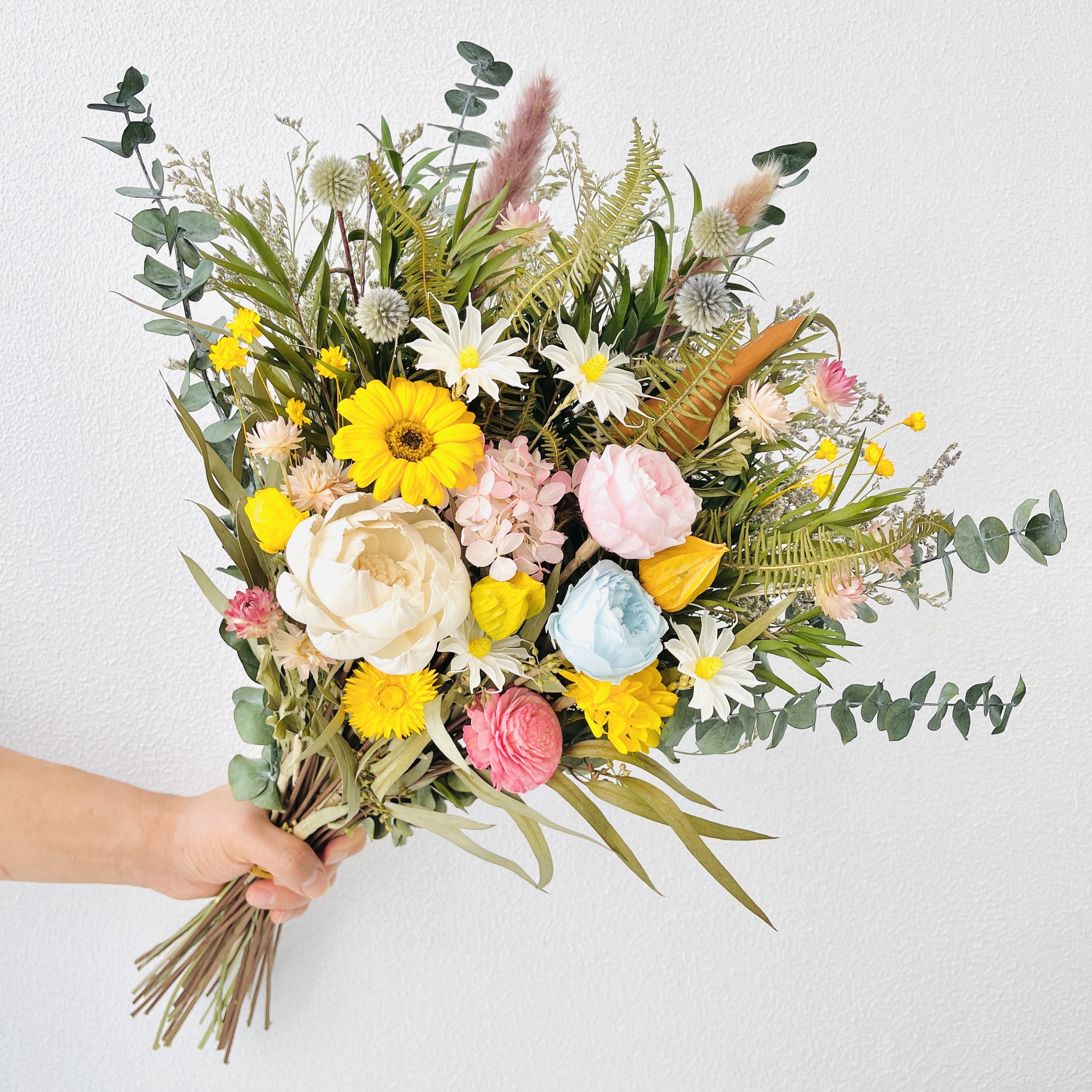 永生花混搭干花大花束60玫瑰送闺蜜朋友生日礼物客厅装饰家居装饰