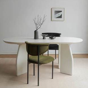 法式奶油风餐椅网红设计师款北欧现代简约家用白色餐桌靠背椅子