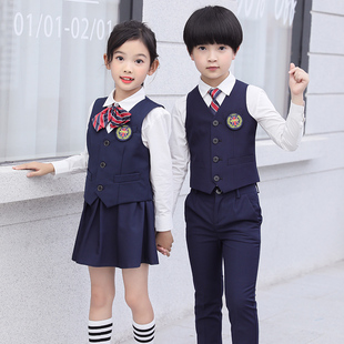 男童女童幼儿园园服学院风英伦校服儿童班服演出小学生四件套装韩