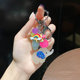 韩国进口GRAIN de BEAUTE糖果色可爱彩虹大象钥匙扣钥匙圈包挂件