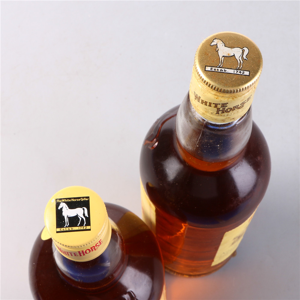 【成隆松记6】80年代苏格兰白马威士忌酒43度750ml*2瓶老酒拍卖