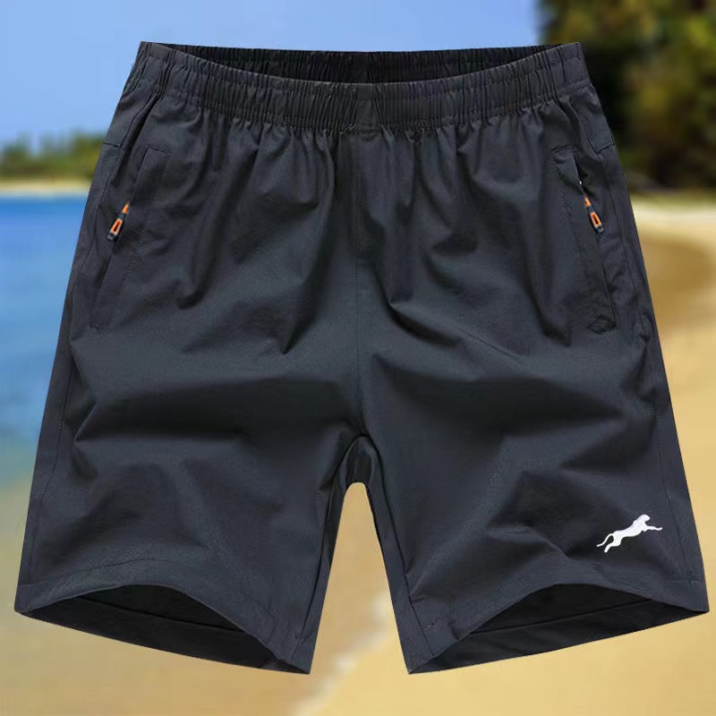 夏季运动短裤男士宽松大码五分裤弹力冰丝速干沙滩裤跑步健身裤衩