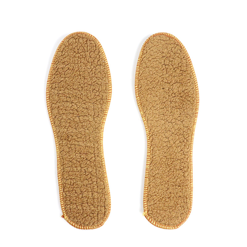 秋冬保暖棉绒皮毛一体羊毛加厚男女鞋垫吸汗透气防臭羊驼绒鞋垫子