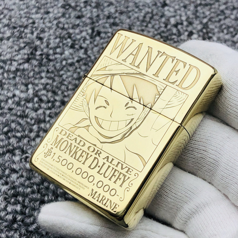 打火机zippo正版芝宝纯铜精雕 海贼王路飞15亿悬赏新款zoop男火机