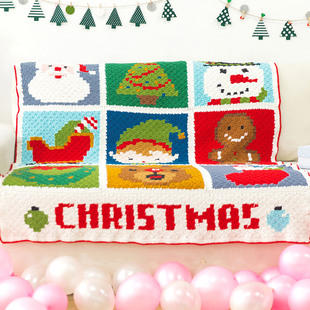苏苏姐家圣诞节毯子材料包手工新年礼物钩针中粗编织毛线团