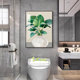 现代简约卫生间浴室防水挂画洗手间厕所绿植装饰画免打孔遮丑壁画