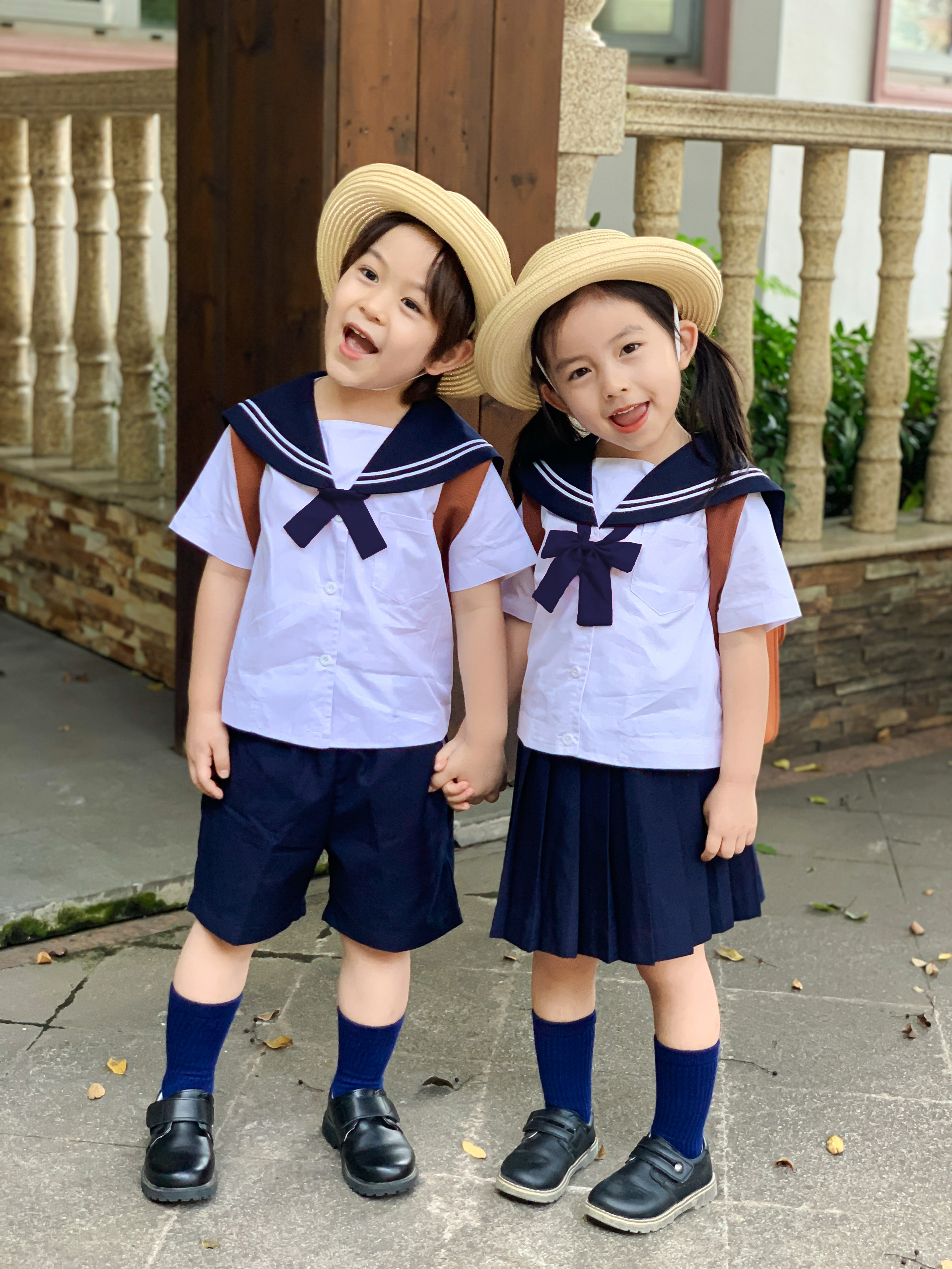 幼儿园校服园服小学生制服夏装短袖短裤儿童海jk服夏季宝宝班服装