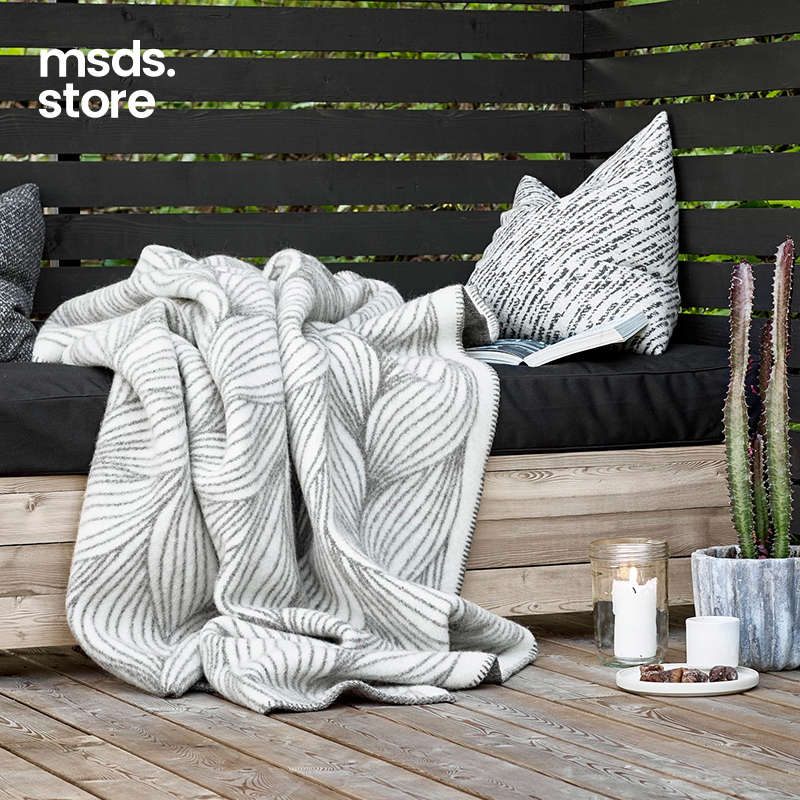 挪威Roros Tweed获奖纯羊毛毯麻花纹送礼冬天家用沙发毯空调毯
