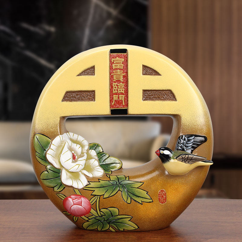 富贵临门装饰品摆件陶瓷工艺品礼品家居玄关酒柜电视柜招财寓意摆