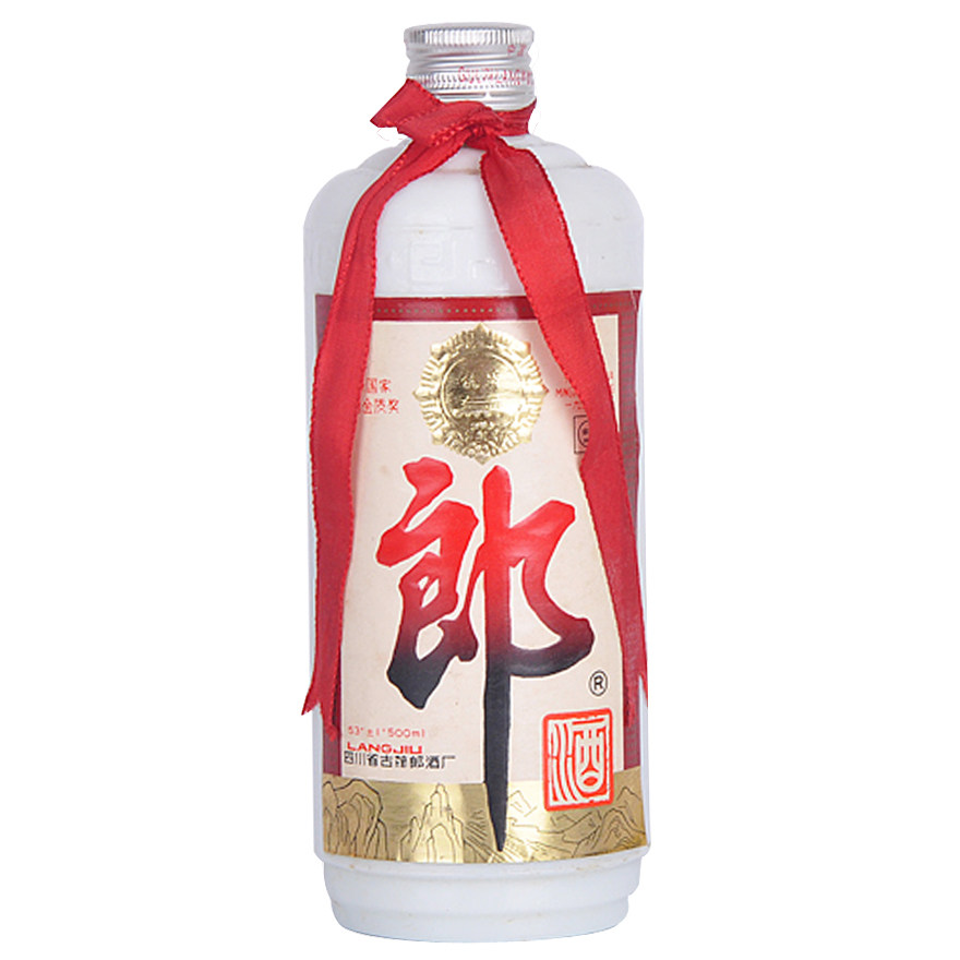 (35)1992 90年代 郎酒 53 -1度 500ml-540ml *2【a-8】