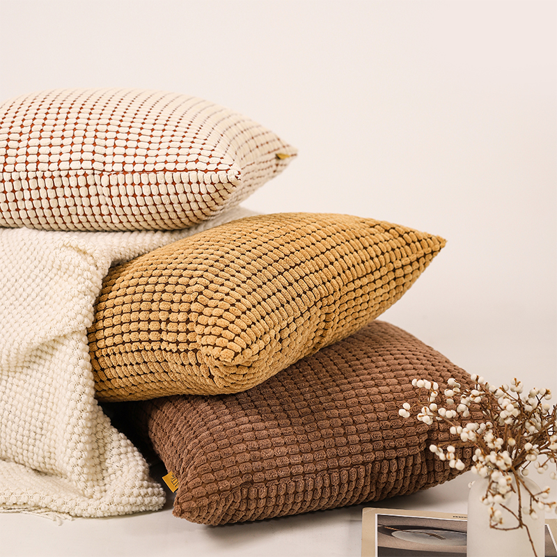 网红沙发抱枕客厅靠垫轻奢高级感枕套家用靠背垫玉米绒靠枕头含芯