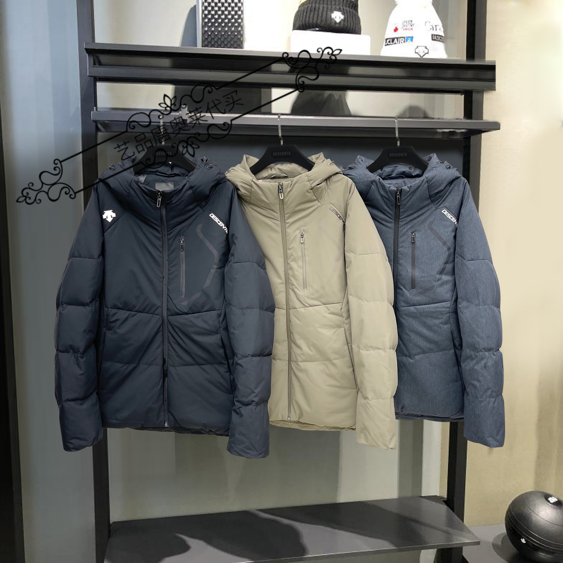 descente迪桑特羽绒服冬季男子运动连帽短款保暖外套d1431tdj54a