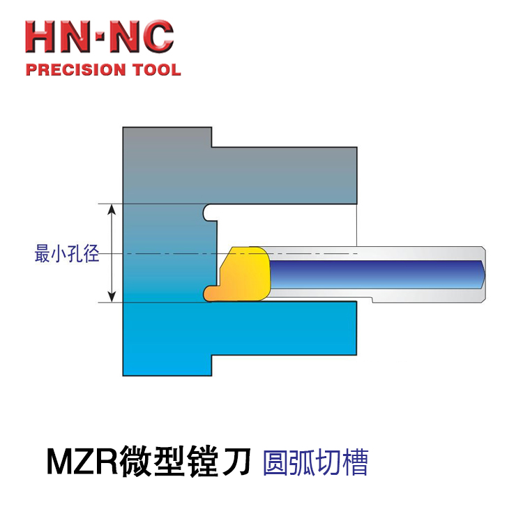 镗刀MZR微型整体硬质合金精镗小孔车刀刀具轴向端面圆弧切槽刀杆