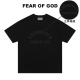 FEAR OF GOD 王嘉尔同款植绒字母短袖ESSENTIALS高街FOG宽松T恤男