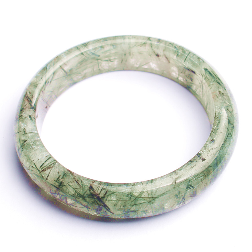 47.00克 内径55mm 天然绿发晶女款手镯