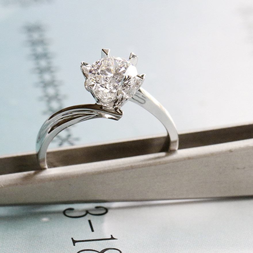 00克拉钻戒 颜色i-j 净度si 天然钻石