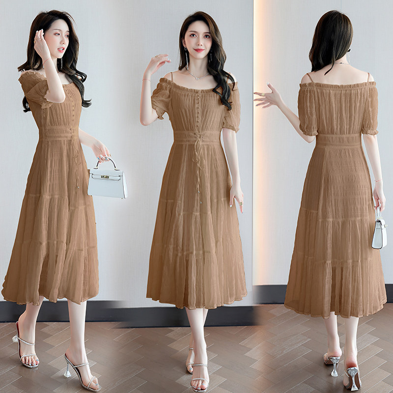 红袖谷摩奥紫澜门官方主提专柜女装旗舰店可路莎正品艾利欧连衣裙