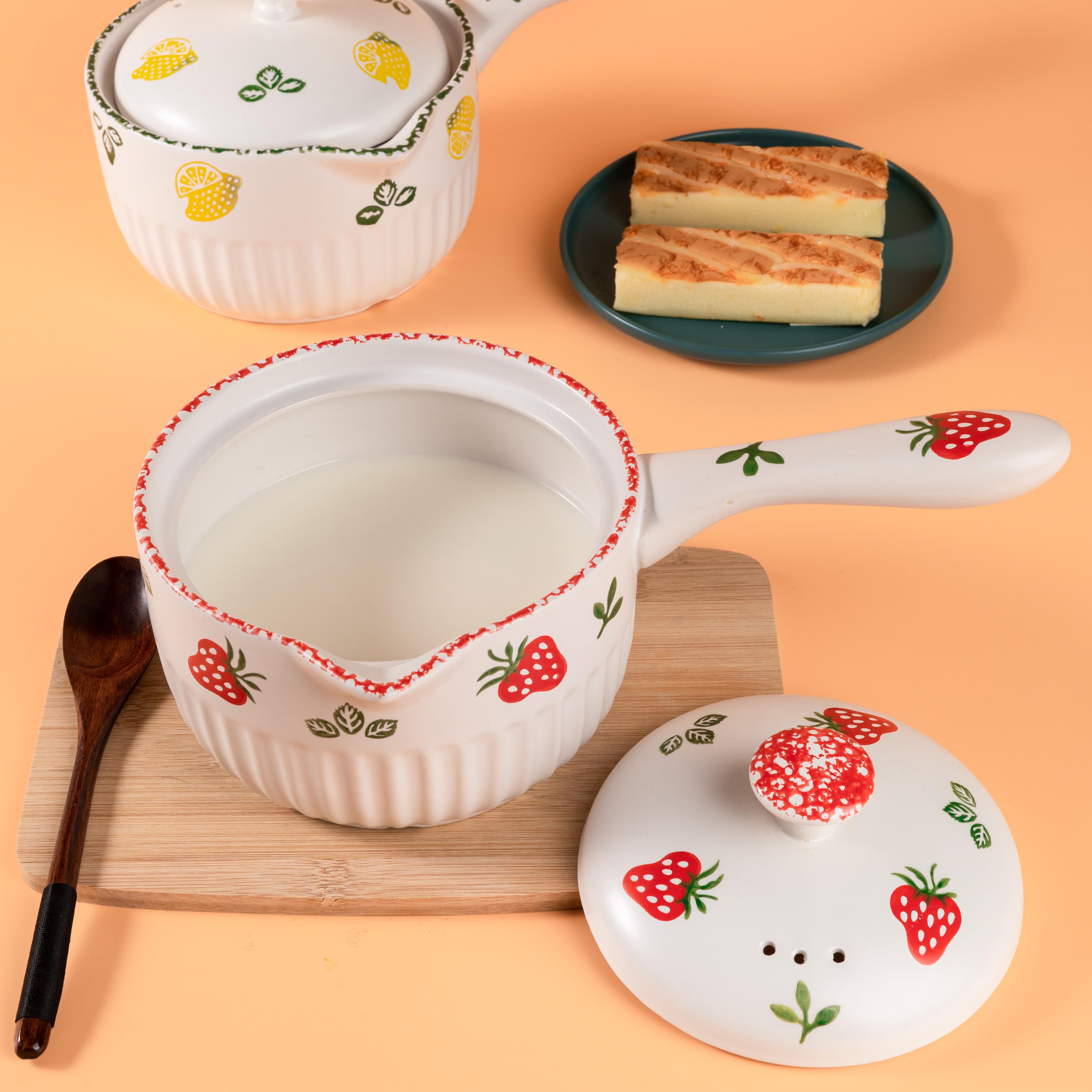 陶瓷小奶锅单柄汤锅不粘锅熬粥米糊煮泡面宝宝婴儿辅食小砂锅迷你