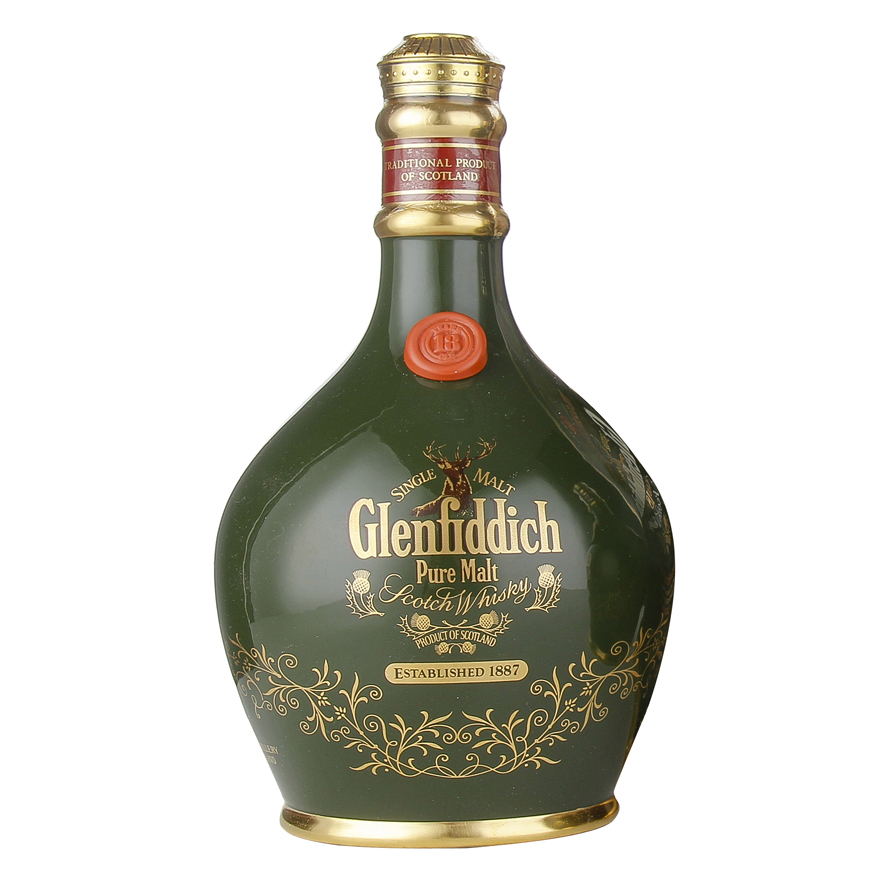 65. 2瓶 格兰菲迪18年绿瓷瓶纯麦威士忌 750ml*2 43度