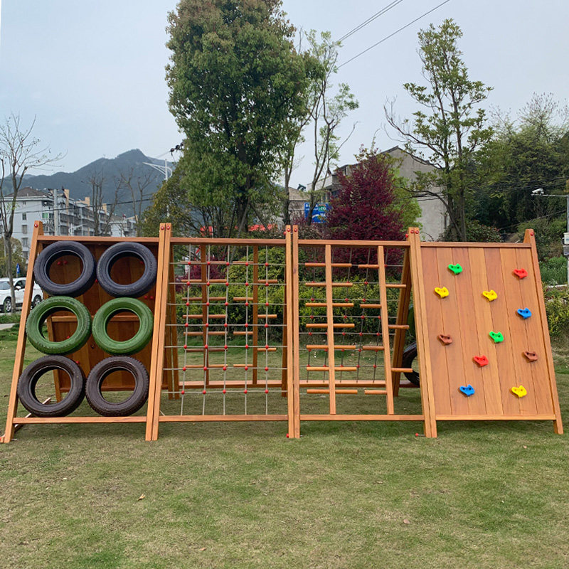 户外攀爬网黄花梨钻洞幼儿园玩具