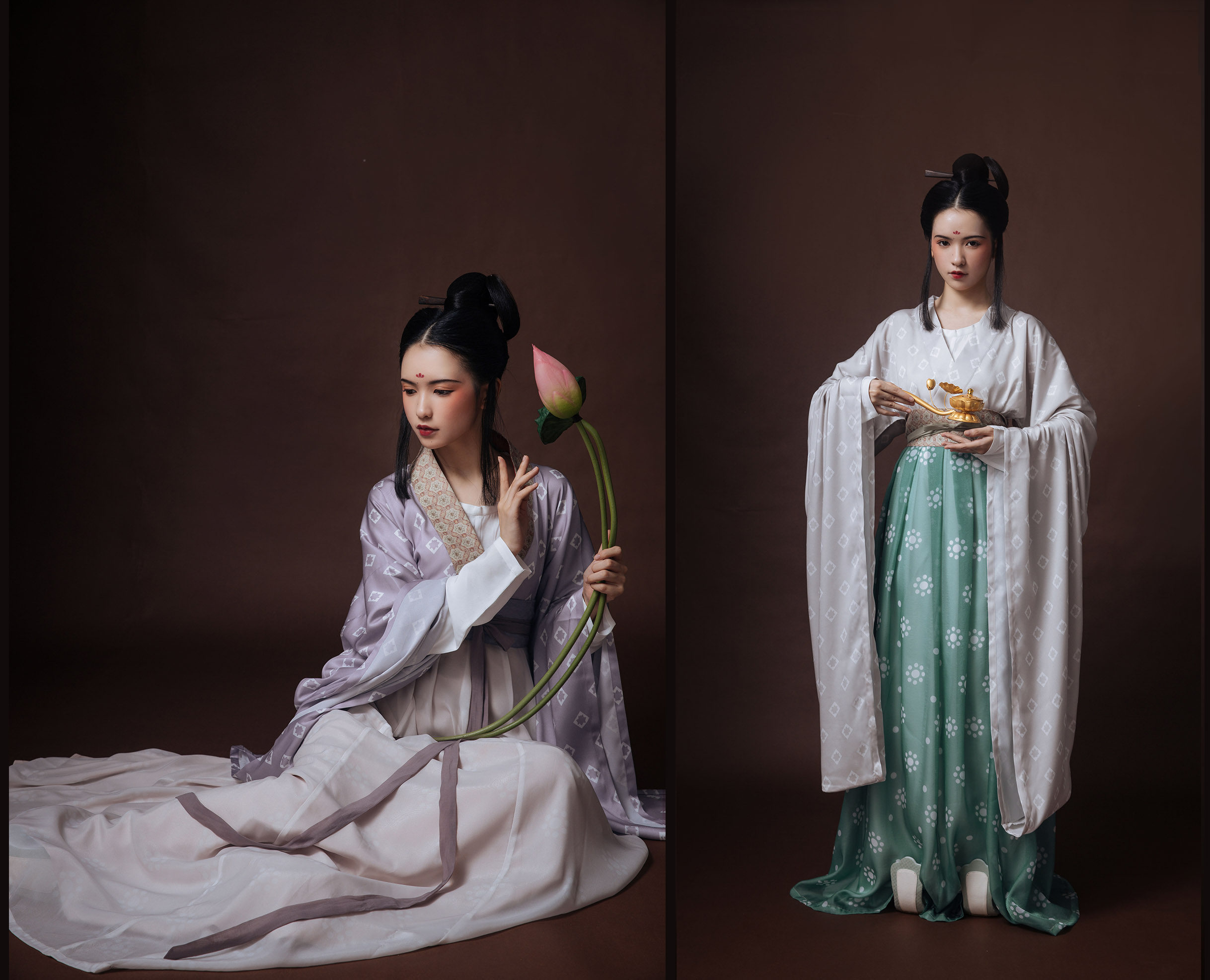 【上遥居】 行香  魏晋南北朝原创汉服男女大袖襦印花破裙 现货