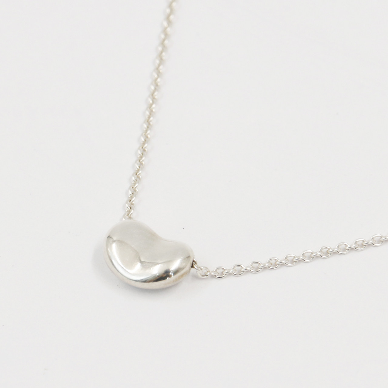 [9.5新]蒂芙尼tiffany co女士项链925银bean豆型吊坠