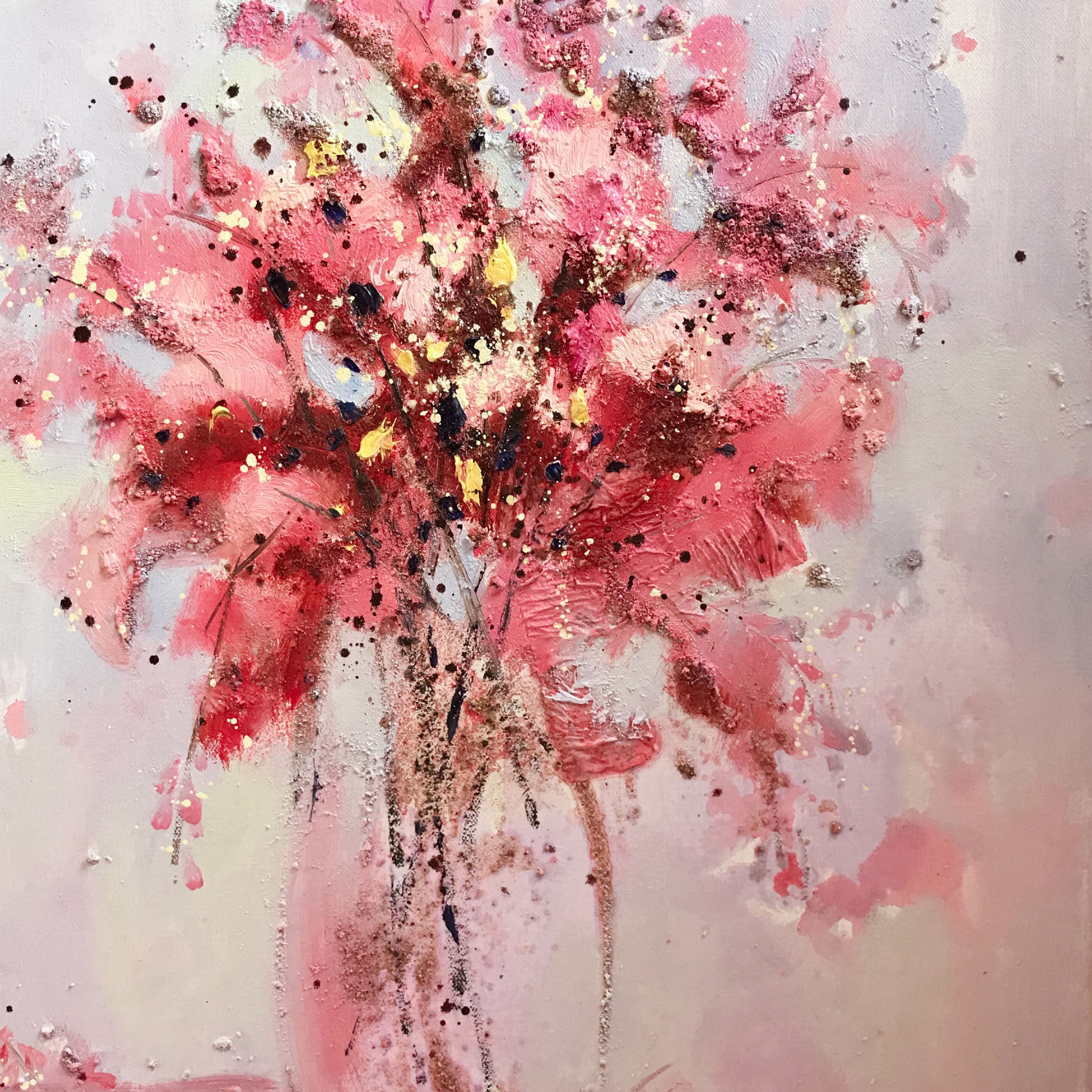 山东师范大学 刘欣 《粉色回忆》布面油画