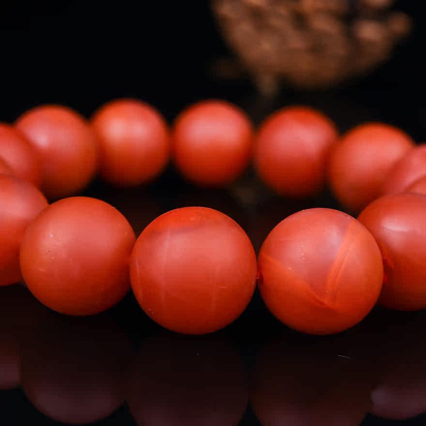 84.27g 保山南红玛瑙《圆珠》手链